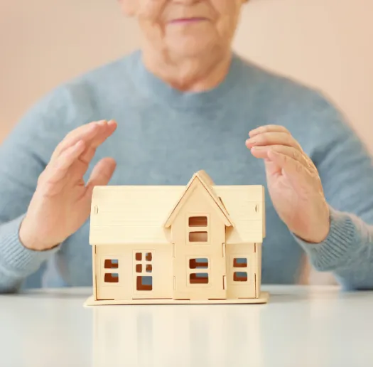 A caregiver with a resident