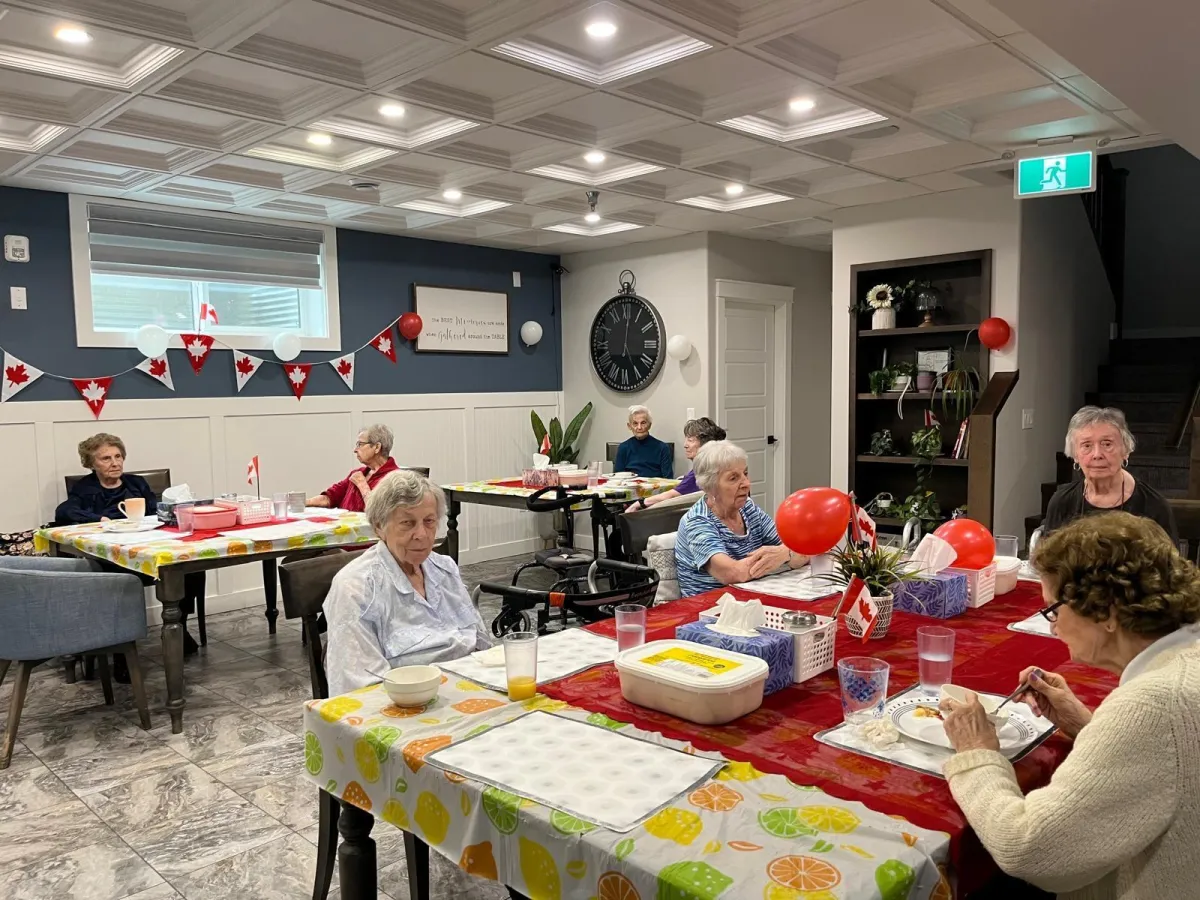 Residents and staff at Pinnacle.G Care Home